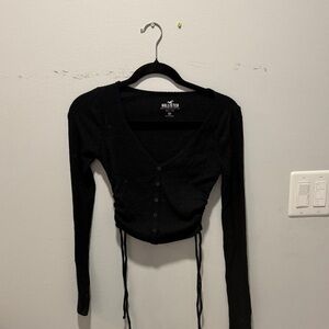 Hollister Black Button-Down Women's Top